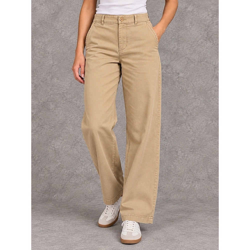 Alex Mill 9th Street Pants Womens 6 Beige Khaki High Rise Straight Leg Chino